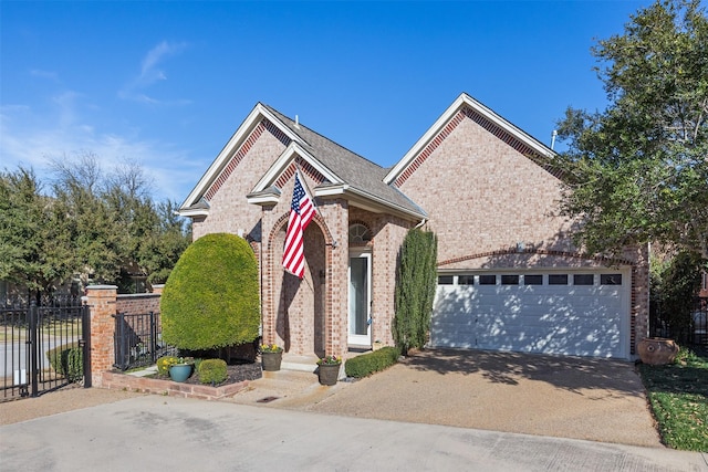 view of front of house featuring a garage