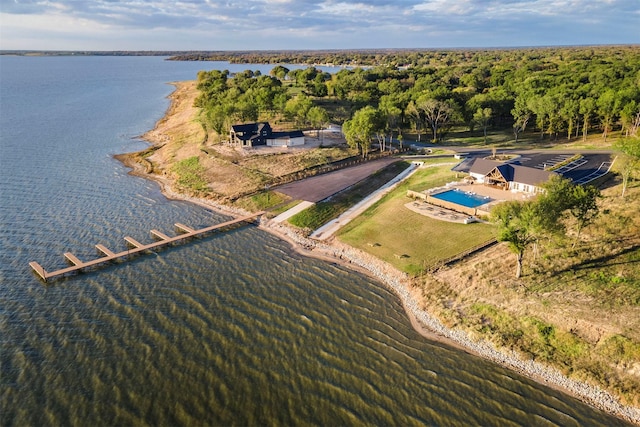 656 Calmwater Ct, Mabank, TX 75143 - drone / aerial view with a water view and a view of trees