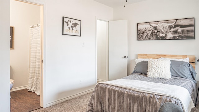 bedroom featuring hardwood / wood-style flooring