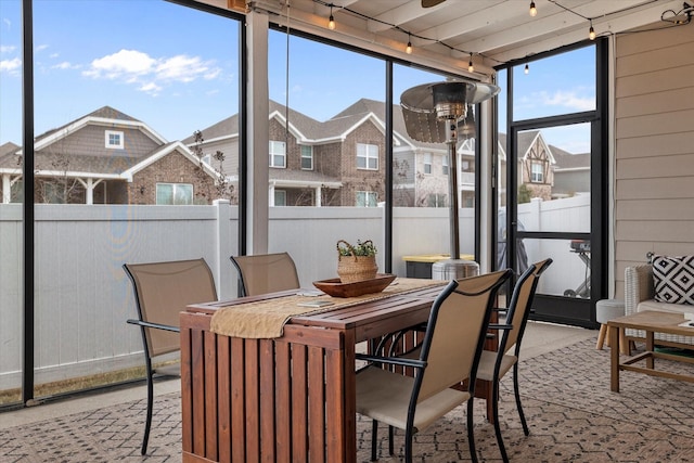 view of sunroom