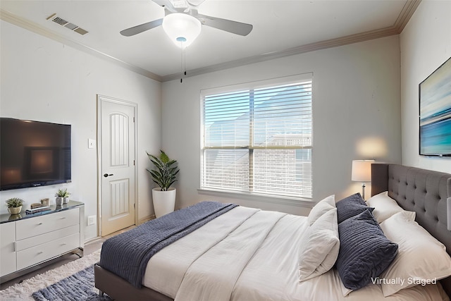 788 Windsong Ln, Rockwall, TX 75032 - bedroom featuring ornamental molding and a ceiling fan