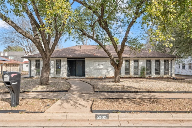 view of single story home