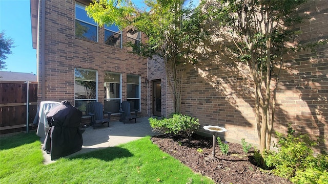 view of patio / terrace with area for grilling