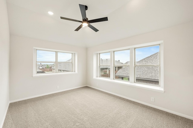 112 Woodlands Way, Balch Springs, TX 75181 - spare room featuring carpet, baseboards, and ceiling fan