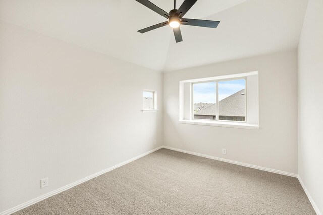 112 Woodlands Way, Balch Springs, TX 75181 - carpeted spare room featuring baseboards, a ceiling fan, and high vaulted ceiling