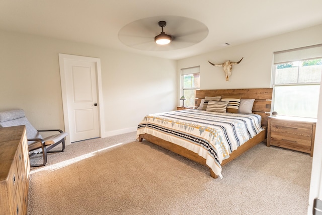 2040 Bluff Creek Dr, Strawn, TX 76475 - bedroom with a ceiling fan, baseboards, and carpet