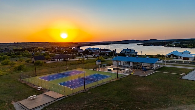 2040 Bluff Creek Dr, Strawn, TX 76475 - birds eye view of property featuring a water view
