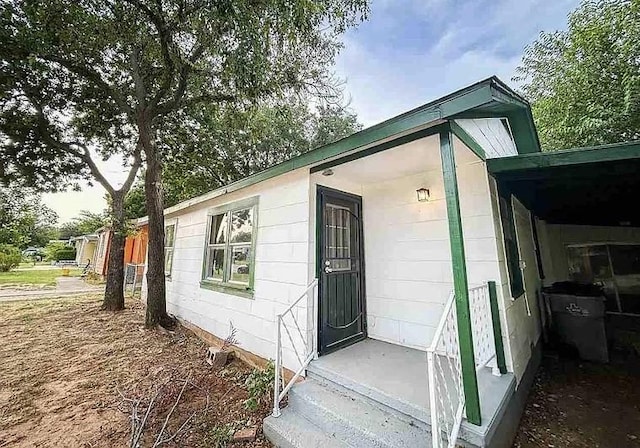 view of doorway to property