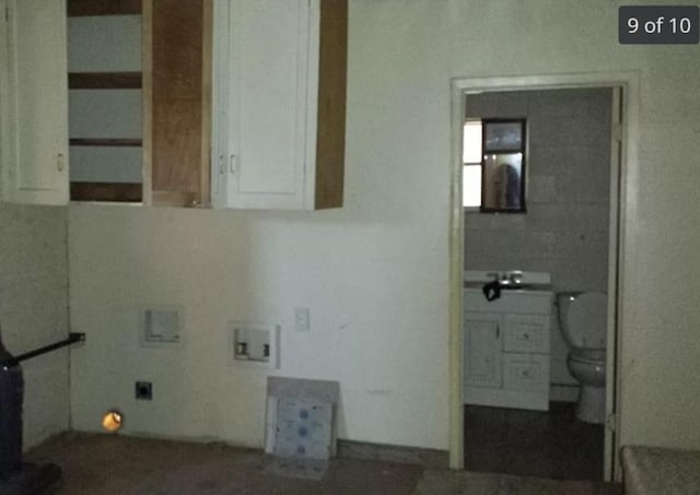 interior space with toilet