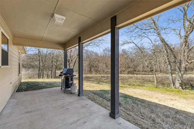 view of patio / terrace with a grill