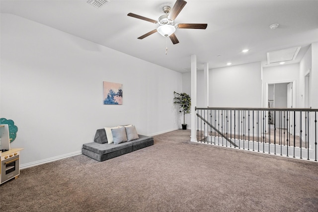 sitting room with carpet