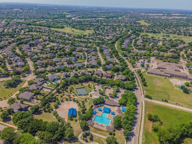7621 Glenwood Springs Ln, Mckinney, TX 75070 - aerial view of property's location with a pool and nearby suburban area
