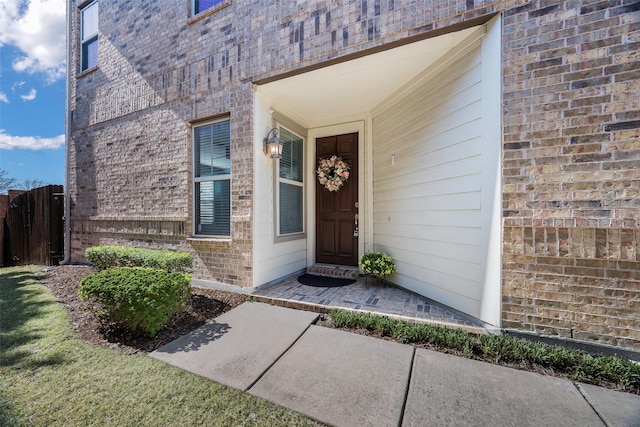 view of doorway to property