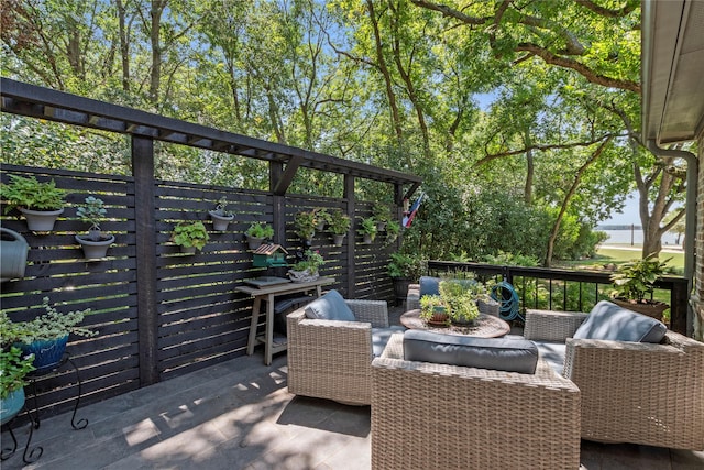 view of wooden terrace