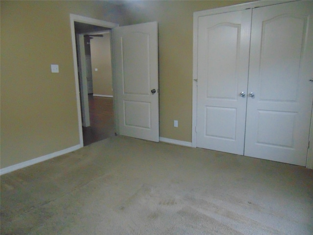 unfurnished bedroom with a closet