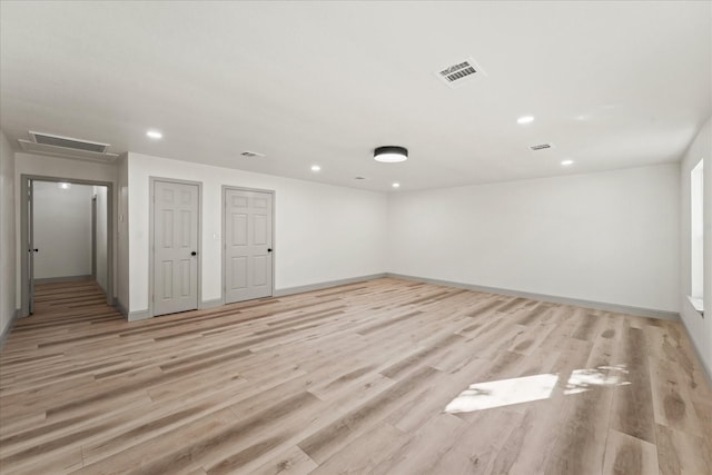 empty room featuring light hardwood / wood-style floors