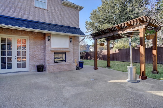 1306 Lexington Sq, Southlake, TX 76092 - view of patio / terrace with a pergola and french doors