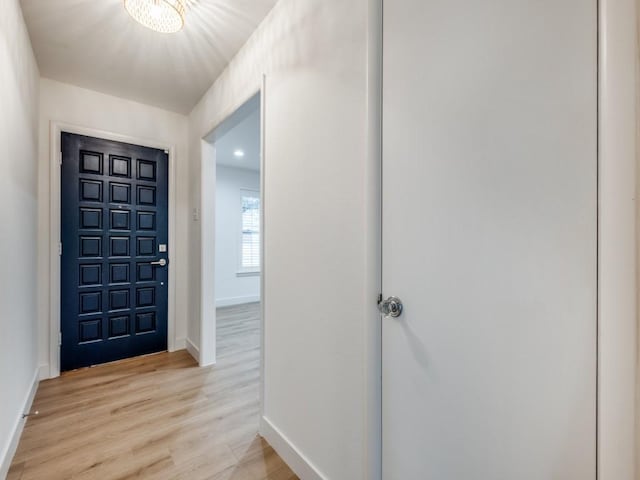 entrance foyer featuring light hardwood / wood-style floors