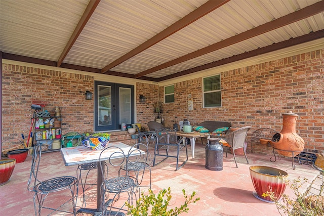 view of patio / terrace with french doors