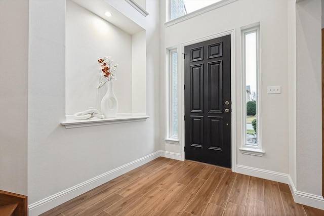 entrance foyer featuring hardwood / wood-style floors