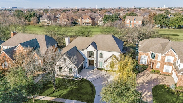 drone / aerial view with a residential view