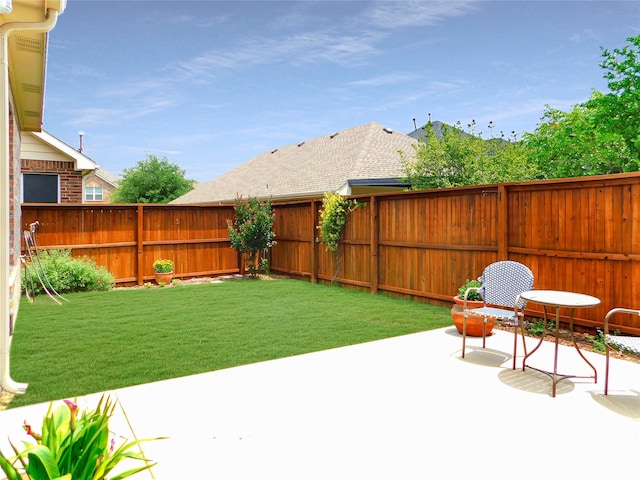 view of yard featuring a patio