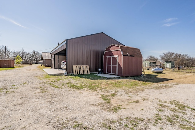 view of shed