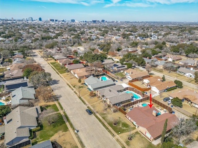 drone / aerial view featuring a residential view