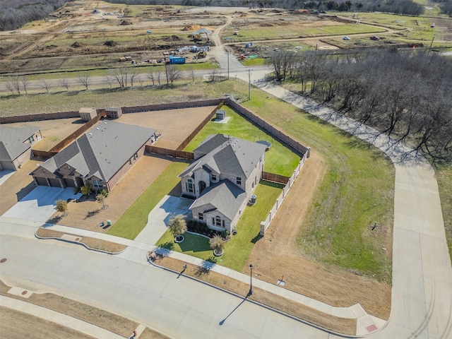 bird's eye view featuring a rural view