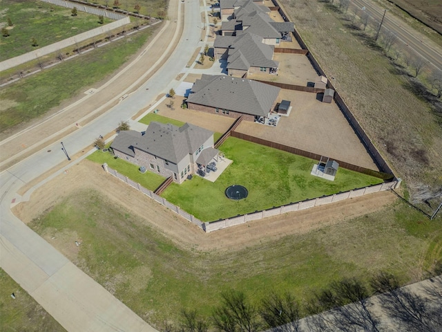 bird's eye view with a residential view