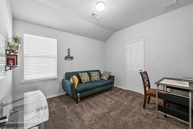 4424 Dashland Dr, Celina, TX 75009 - carpeted home office featuring vaulted ceiling