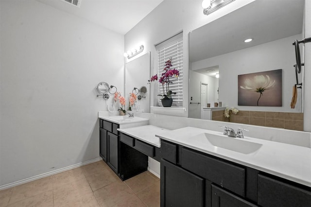 4424 Dashland Dr, Celina, TX 75009 - bathroom with tile patterned floors and vanity
