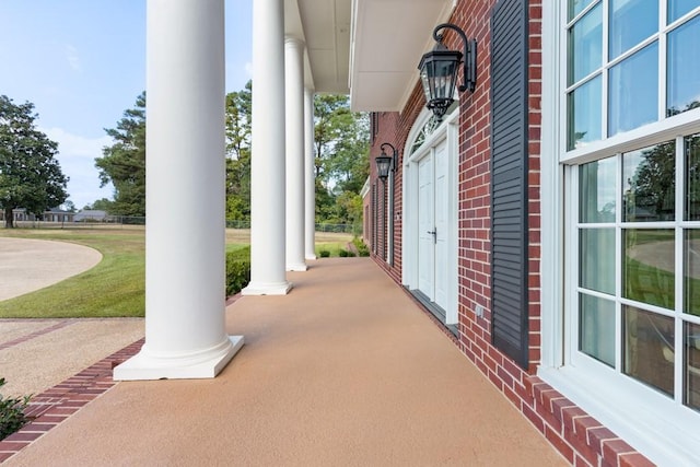 view of patio with covered porch