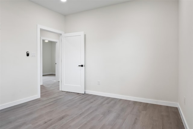 empty room featuring light hardwood / wood-style flooring