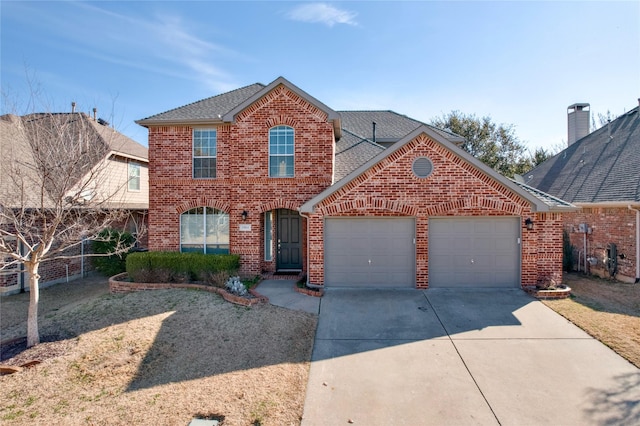 view of property featuring a garage