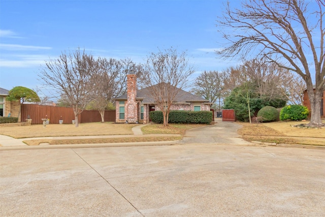 view of single story home