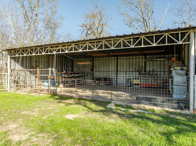 view of horse barn