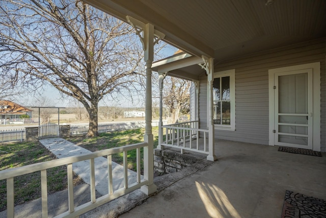 view of patio / terrace featuring covered porch