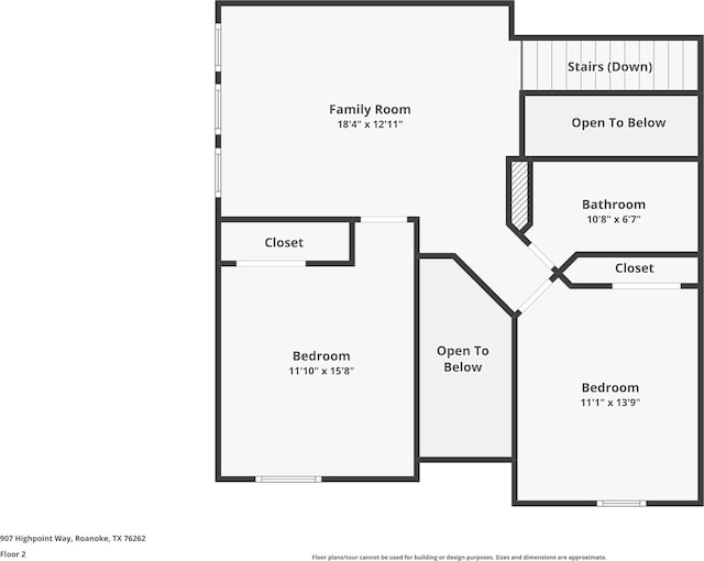 907 Highpoint Way, Roanoke, TX 76262 - floor plan
