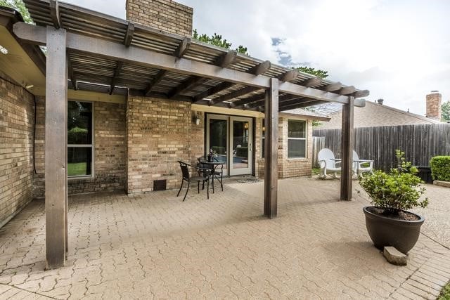 view of patio with a pergola