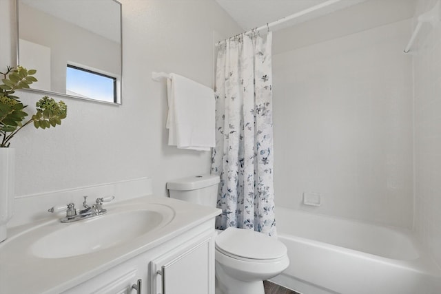 2160 Glenhaven Dr, Lewisville, TX 75067 - full bathroom featuring vanity and shower / tub combo with curtain