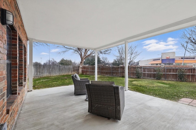 2160 Glenhaven Dr, Lewisville, TX 75067 - fenced backyard with a patio