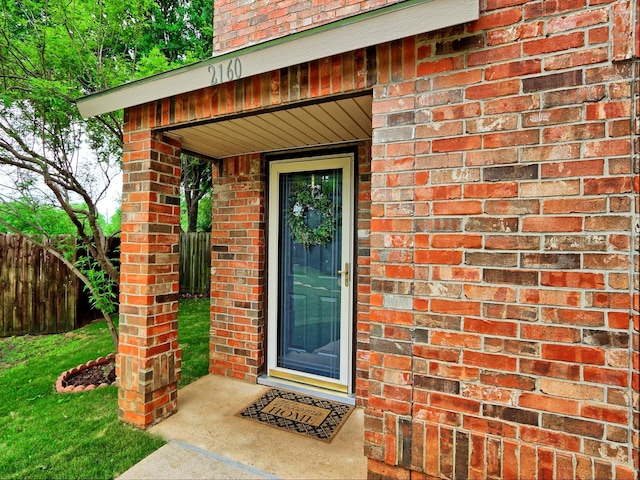 2160 Glenhaven Dr, Lewisville, TX 75067 - view of exterior entry with brick siding