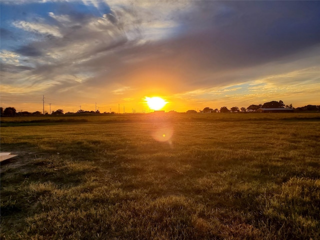 nature at dusk with a rural view