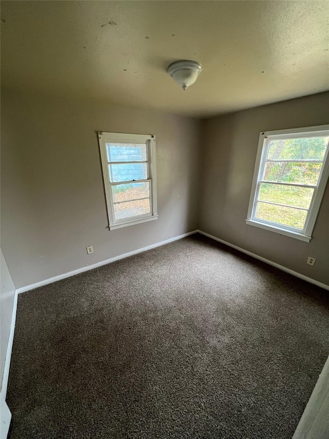 unfurnished room with carpet flooring