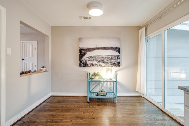 hall featuring hardwood / wood-style flooring