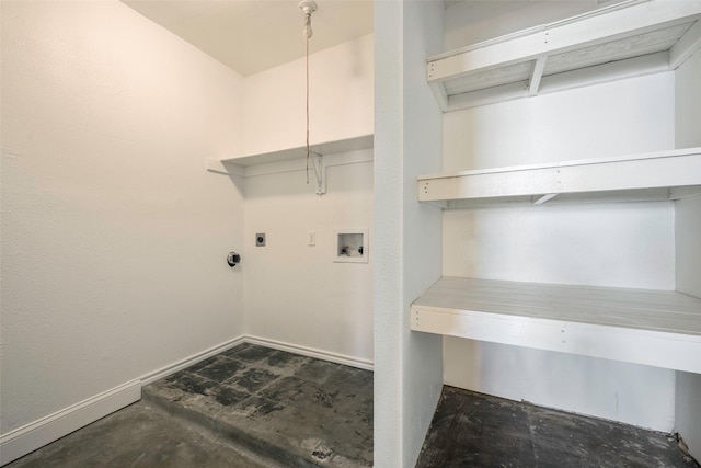 laundry area featuring hookup for a washing machine and electric dryer hookup