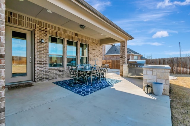 view of patio / terrace featuring area for grilling