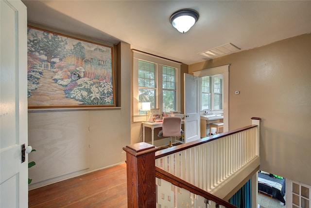 interior space featuring hardwood / wood-style flooring