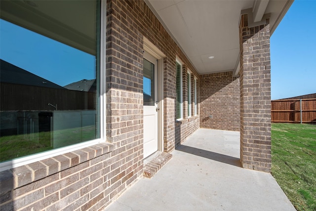 view of patio / terrace with fence